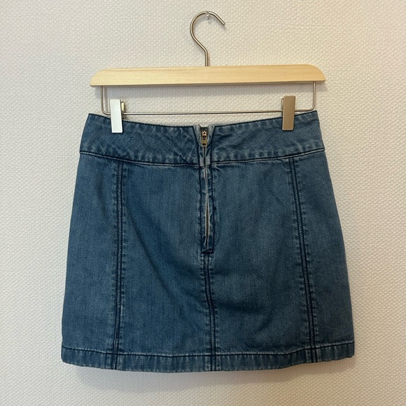 Free People Zip to It Denim Mini Skirt - Picture 3 of 7